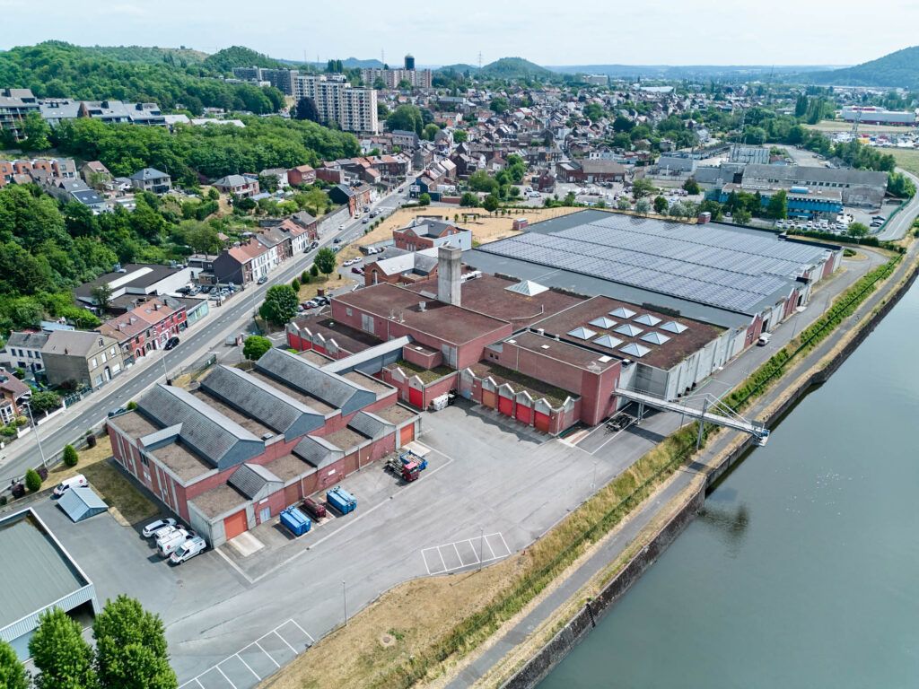 vue aérienne de la station d'épuration de Montigny
